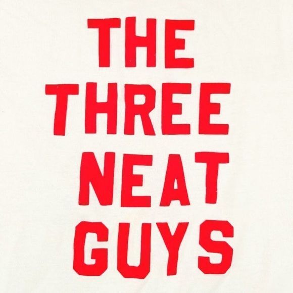 Vintage The Three Neat Guys T Shirt Mens Size Medium 80s Spencer Made In USA - Picture 2 of 9